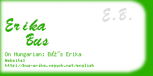 erika bus business card
